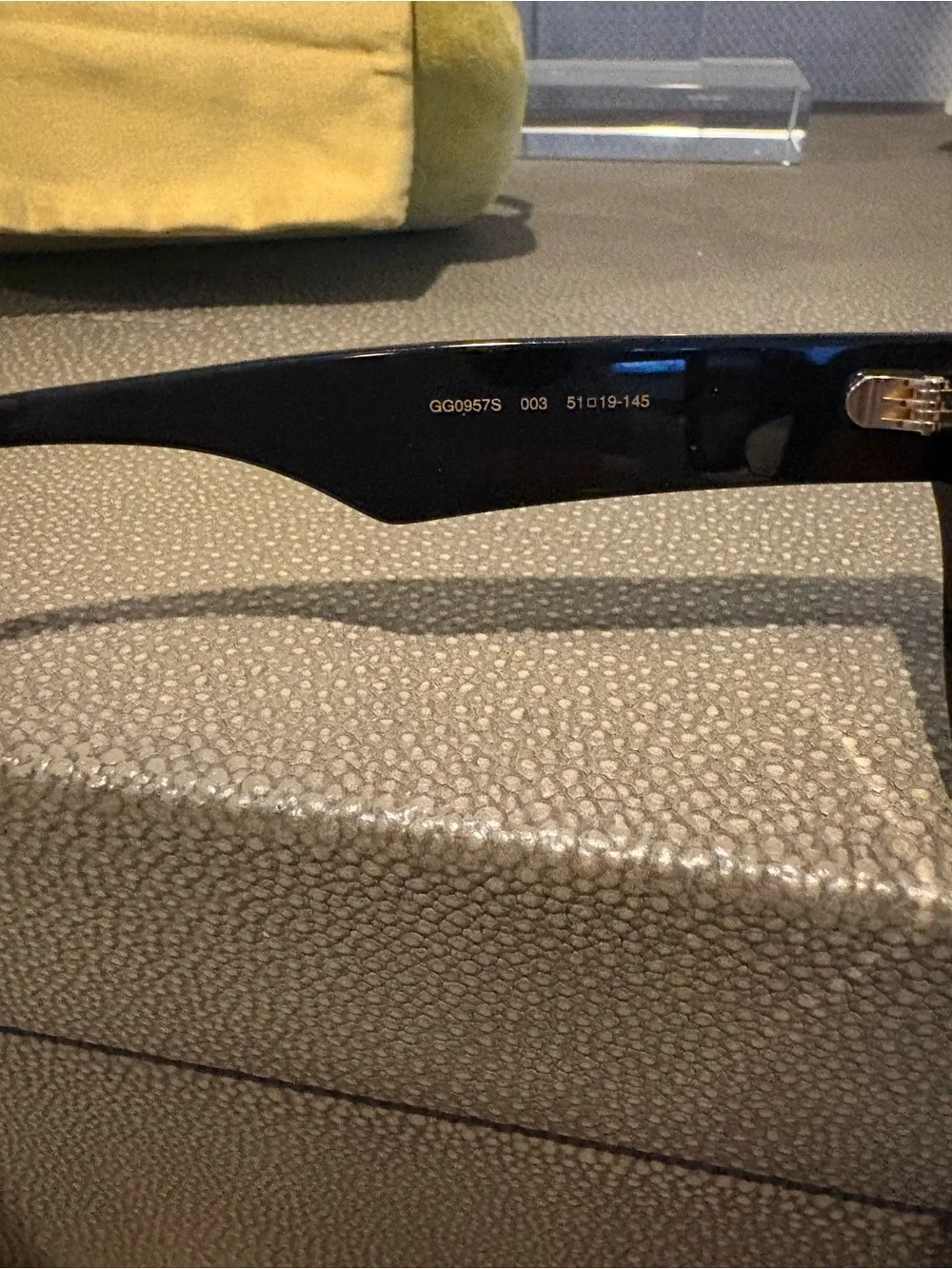 Gucci Black Cat-Eye Sunglasses with Brown Lenses
